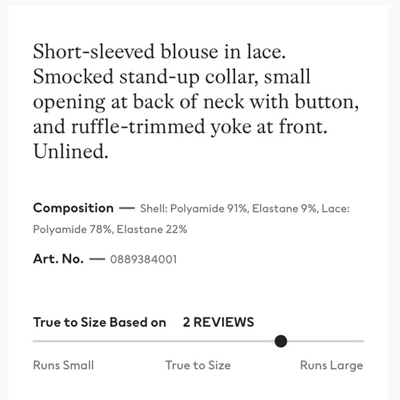 Black Smock-Collar Lace Blouse - Picture 2 of 3